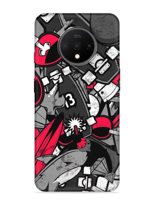 Fictional Doodle Embossed Soft Silicone Case for Oneplus 7T Zapvi