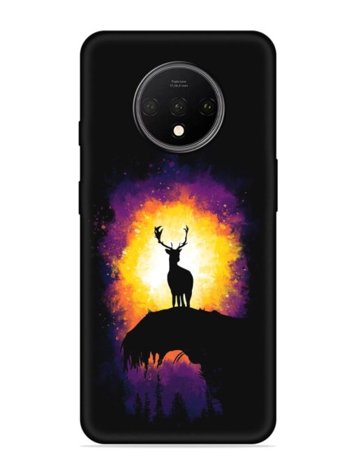 Elk Animal Art Embossed Soft Silicone Case for Oneplus 7T Zapvi