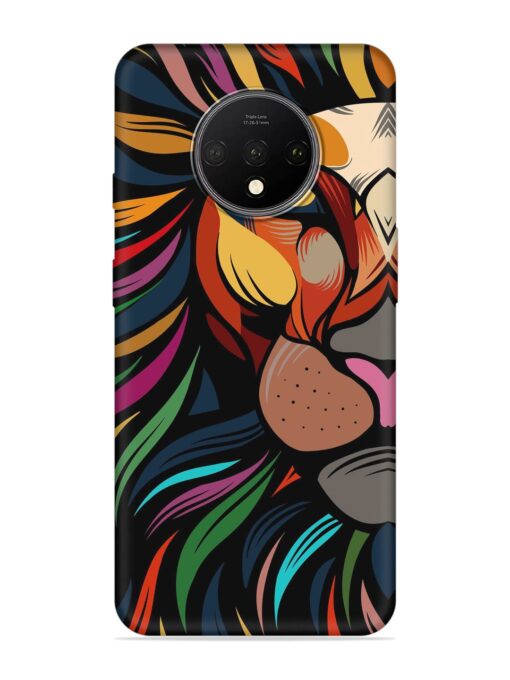 Trippy Lion Art Embossed Soft Silicone Case for Oneplus 7T Zapvi