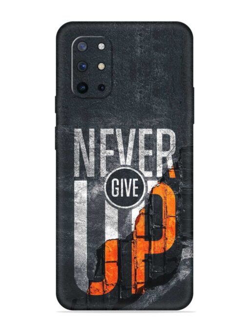 Never Give Up Embossed Soft Silicone Case for Oneplus 8T (5G) Zapvi