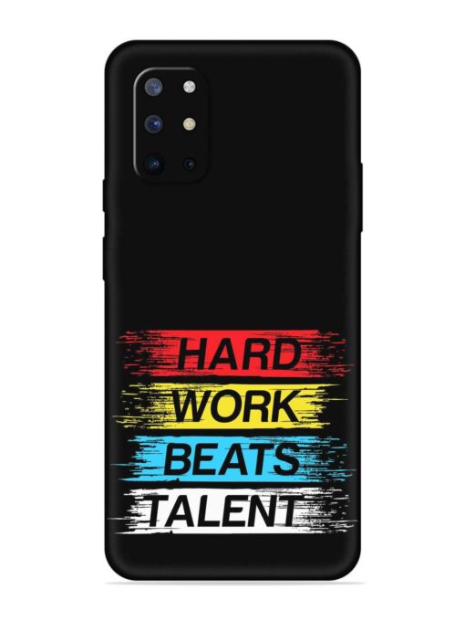 Hard Work Beats Embossed Soft Silicone Case for Oneplus 8T (5G) Zapvi