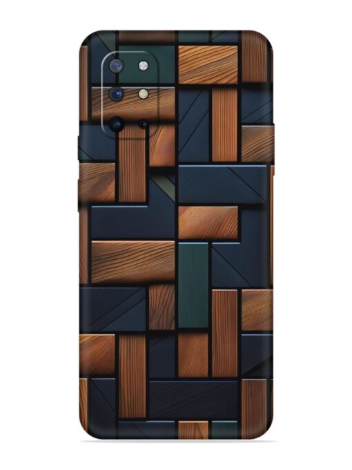 Wooden Background Cubes Embossed Soft Silicone Case for Oneplus 8T (5G) Zapvi