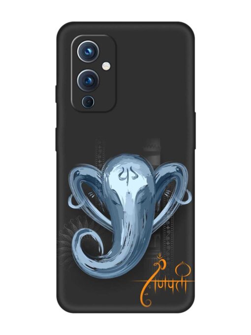 Illustration Lord Ganpati Embossed Soft Silicone Case for Oneplus 9 (5G) Zapvi