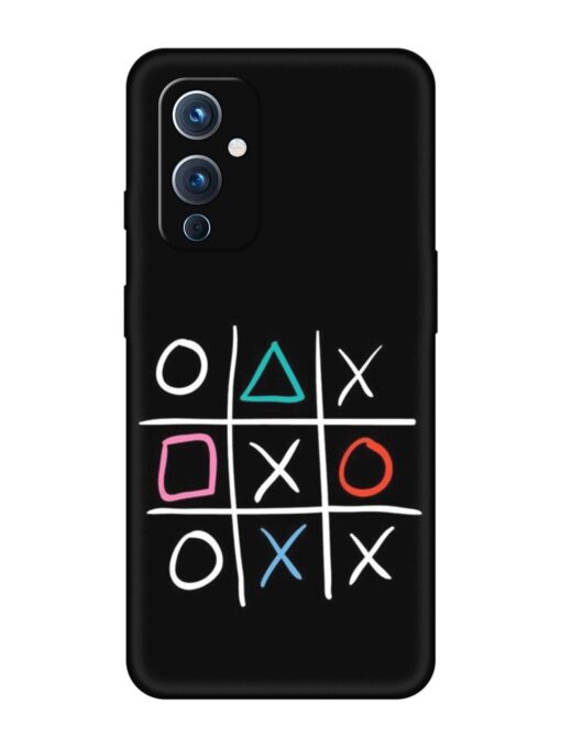 Super Neon Tic-Tac-Toe Embossed Soft Silicone Case for Oneplus 9 (5G) Zapvi