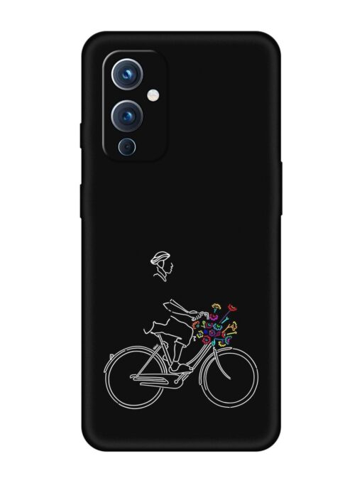 Minimalist Cycle Art Embossed Soft Silicone Case for Oneplus 9 (5G) Zapvi