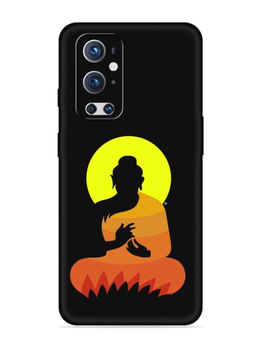 Buddha Art Black Embossed Soft Silicone Case for Oneplus 9 Pro (5G) Zapvi