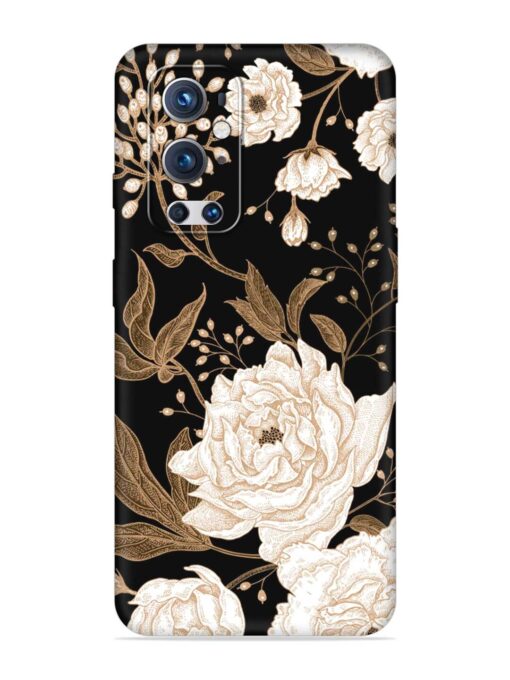 Peonies Roses Floral Embossed Soft Silicone Case for Oneplus 9 Pro (5G) Zapvi