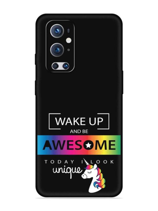 Inspirational Quote Unicorn Embossed Soft Silicone Case for Oneplus 9 Pro (5G) Zapvi