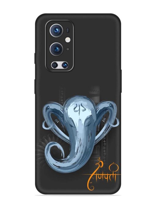 Illustration Lord Ganpati Embossed Soft Silicone Case for Oneplus 9 Pro (5G) Zapvi