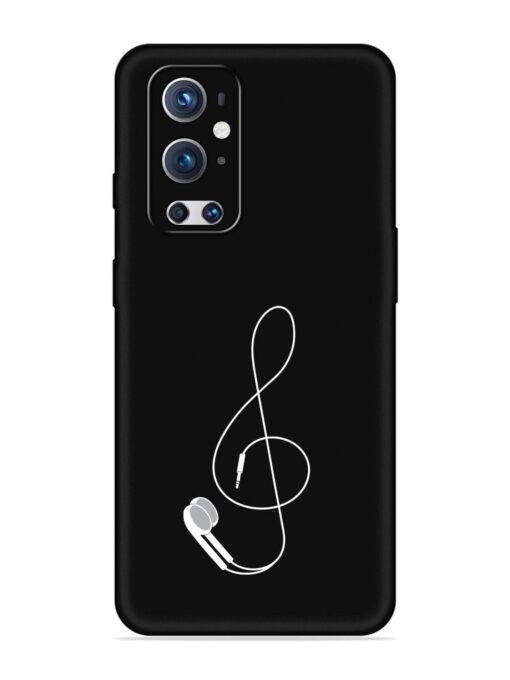 Music Earphone Vector Embossed Soft Silicone Case for Oneplus 9 Pro (5G) Zapvi