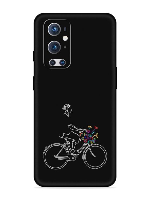 Minimalist Cycle Art Embossed Soft Silicone Case for Oneplus 9 Pro (5G) Zapvi