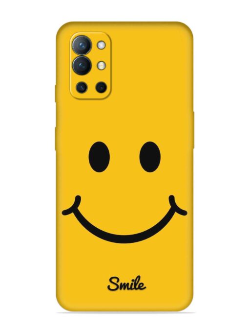 Yellow Smiley Embossed Soft Silicone Case for Oneplus 9R (5G) Zapvi