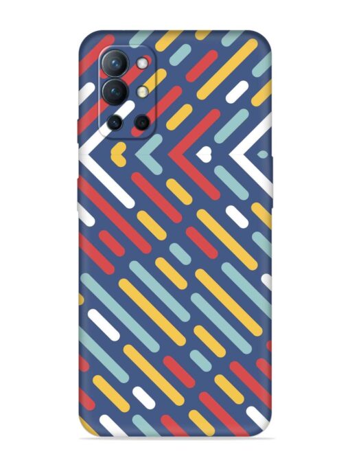 Colored Lines Embossed Soft Silicone Case for Oneplus 9R (5G) Zapvi