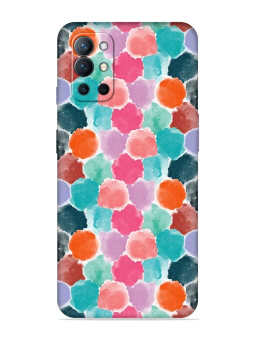 Colorful Seamless Pattern Embossed Soft Silicone Case for Oneplus 9R (5G) Zapvi