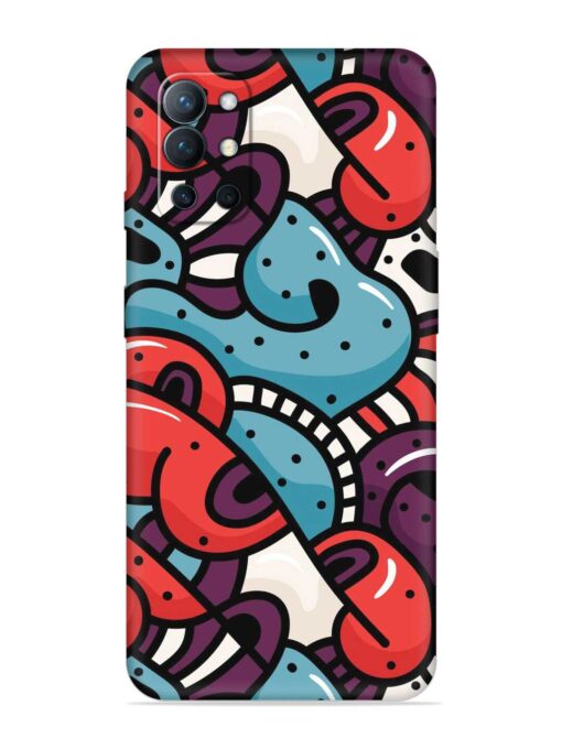 Seamless Backdrop Colorful Embossed Soft Silicone Case for Oneplus 9R (5G) Zapvi