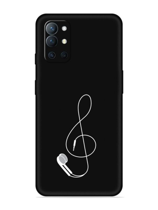 Music Earphone Vector Embossed Soft Silicone Case for Oneplus 9R (5G) Zapvi