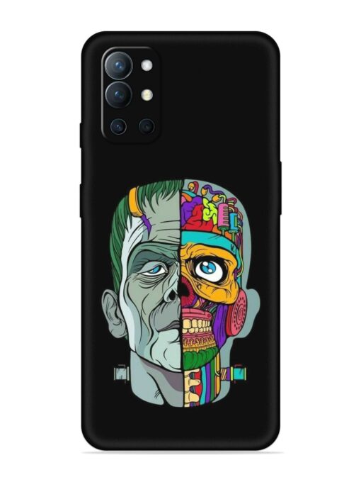 Men Vs Skull Embossed Soft Silicone Case for Oneplus 9R (5G) Zapvi