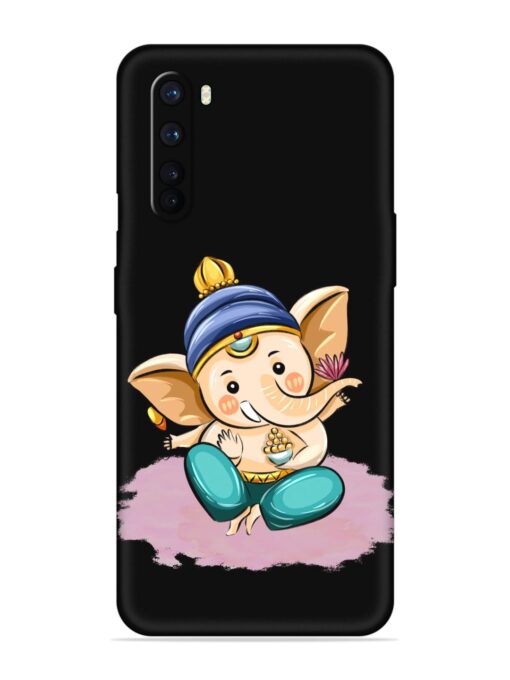 Bal Ganesh Vector Art Embossed Soft Silicone Case for Oneplus Nord Zapvi