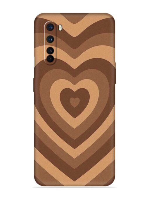 Brown Heart Embossed Soft Silicone Case for Oneplus Nord Zapvi