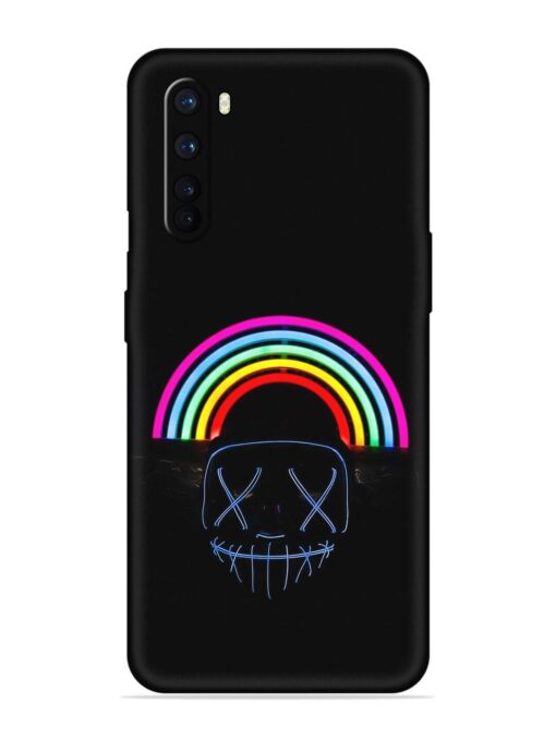 Mask Rainbow Embossed Soft Silicone Case for Oneplus Nord Zapvi