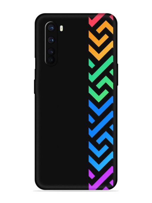 Colorshape Stripes Embossed Soft Silicone Case for Oneplus Nord Zapvi