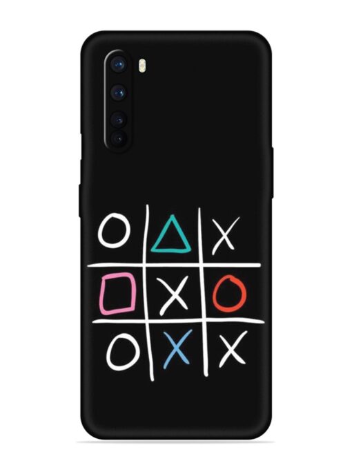 Super Neon Tic-Tac-Toe Embossed Soft Silicone Case for Oneplus Nord Zapvi