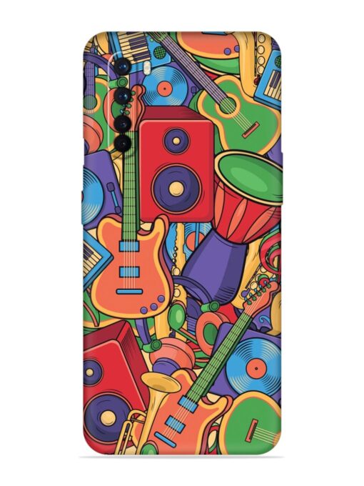 Colorful Music Art Embossed Soft Silicone Case for Oneplus Nord Zapvi