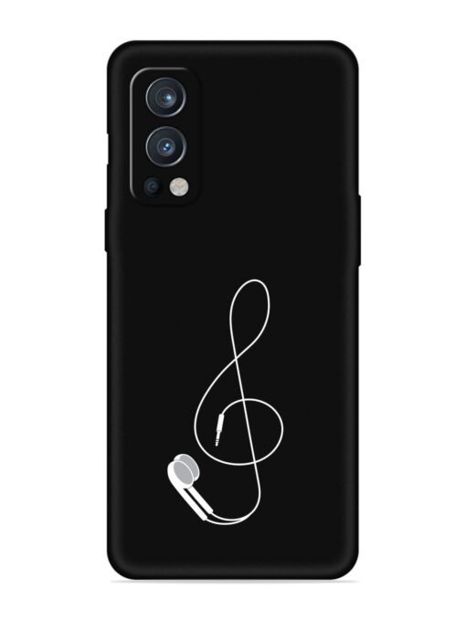 Music Earphone Vector Embossed Soft Silicone Case for Oneplus Nord 2 (5G) Zapvi