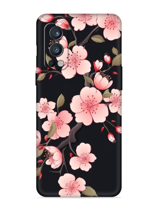 Cherry Blossom Embossed Soft Silicone Case for Oneplus Nord 2 (5G) Zapvi