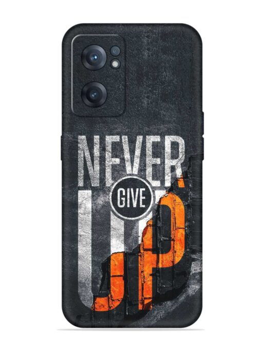 Never Give Up Embossed Soft Silicone Case for Oneplus Nord Ce 2 (5G) Zapvi