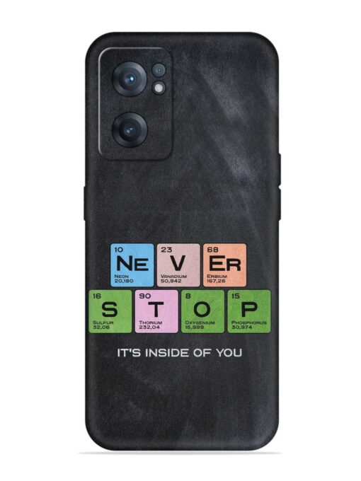 Never Stop It'S Inside Of You Embossed Soft Silicone Case for Oneplus Nord Ce 2 (5G) Zapvi