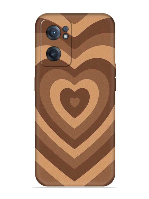 Brown Heart Embossed Soft Silicone Case for Oneplus Nord Ce 2 (5G) Zapvi