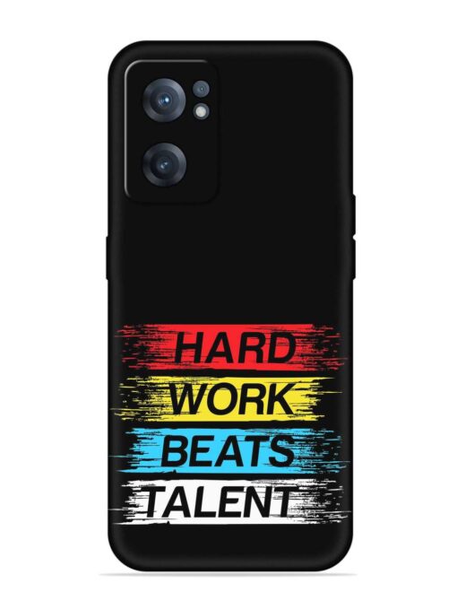 Hard Work Beats Embossed Soft Silicone Case for Oneplus Nord Ce 2 (5G) Zapvi