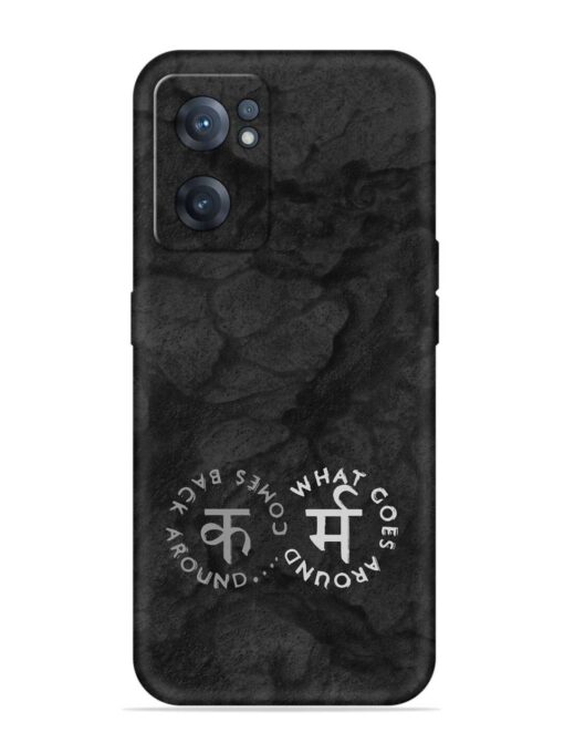 Karma Hindi Word Embossed Soft Silicone Case for Oneplus Nord Ce 2 (5G) Zapvi