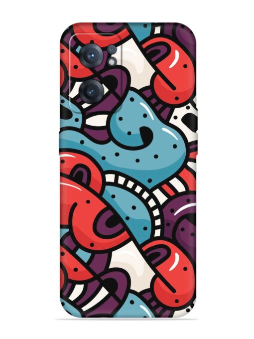 Seamless Backdrop Colorful Embossed Soft Silicone Case for Oneplus Nord Ce 2 (5G) Zapvi