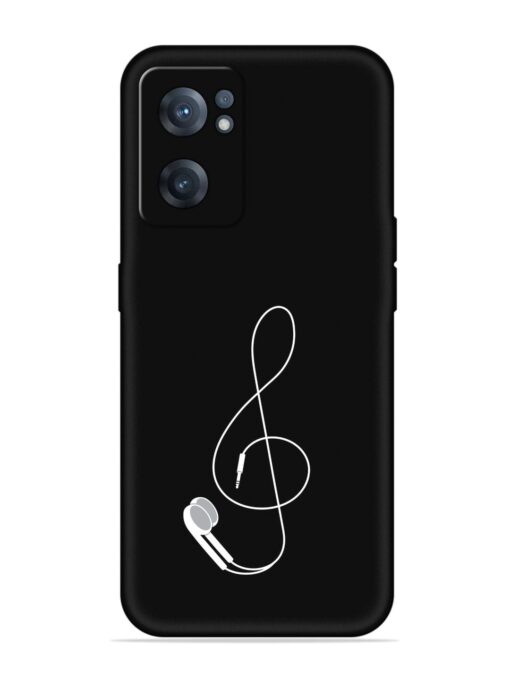 Music Earphone Vector Embossed Soft Silicone Case for Oneplus Nord Ce 2 (5G) Zapvi