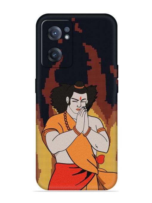 Shree Ram Vector Embossed Soft Silicone Case for Oneplus Nord Ce 2 (5G) Zapvi