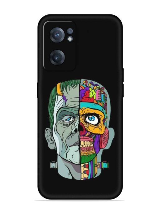 Men Vs Skull Embossed Soft Silicone Case for Oneplus Nord Ce 2 (5G) Zapvi