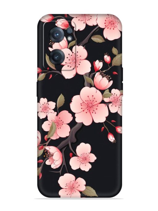 Cherry Blossom Embossed Soft Silicone Case for Oneplus Nord Ce 2 (5G) Zapvi