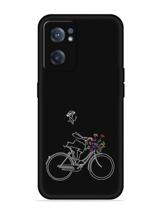 Minimalist Cycle Art Embossed Soft Silicone Case for Oneplus Nord Ce 2 (5G) Zapvi