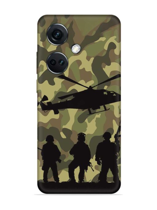 Army Heros Embossed Soft Silicone Case for Oneplus Nord Ce 3 (5G) Zapvi