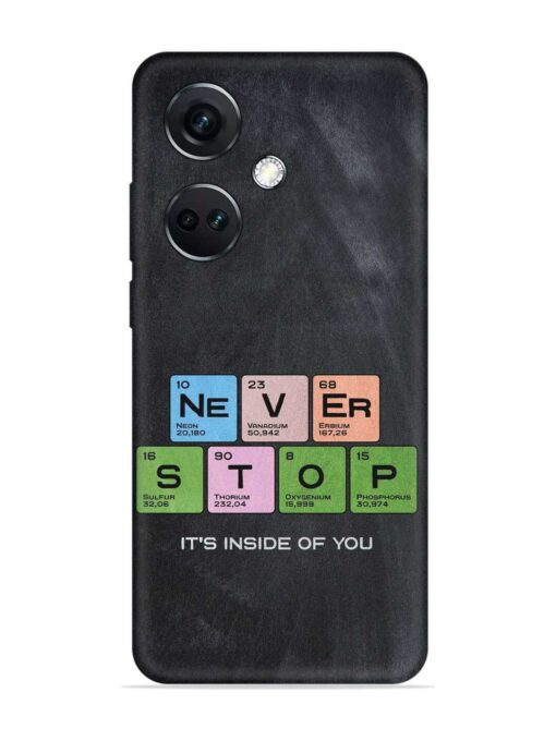 Never Stop It'S Inside Of You Embossed Soft Silicone Case for Oneplus Nord Ce 3 (5G) Zapvi