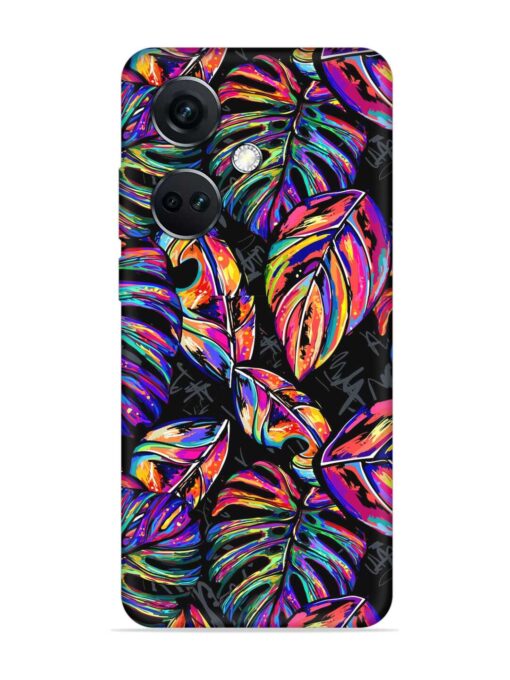 Tropical Seamless Vector Embossed Soft Silicone Case for Oneplus Nord Ce 3 (5G) Zapvi