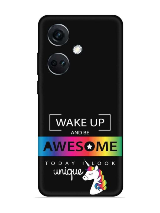 Inspirational Quote Unicorn Embossed Soft Silicone Case for Oneplus Nord Ce 3 (5G) Zapvi