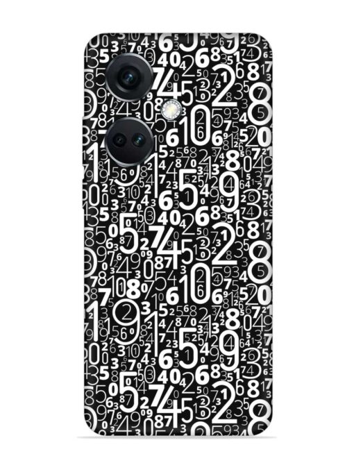 Many Numbers Different Embossed Soft Silicone Case for Oneplus Nord Ce 3 (5G) Zapvi