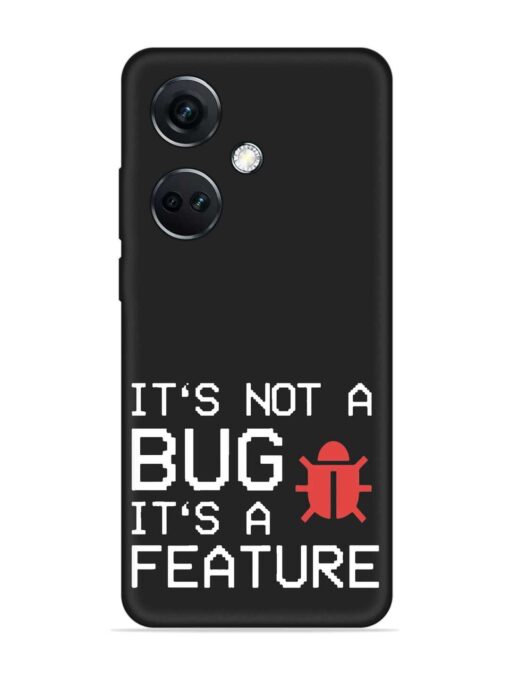 Not Bug Feature Embossed Soft Silicone Case for Oneplus Nord Ce 3 (5G) Zapvi