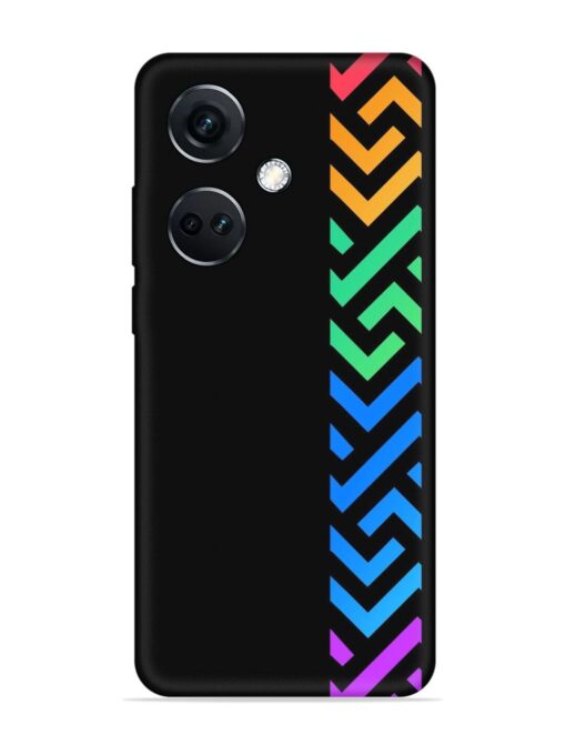 Colorshape Stripes Embossed Soft Silicone Case for Oneplus Nord Ce 3 (5G) Zapvi