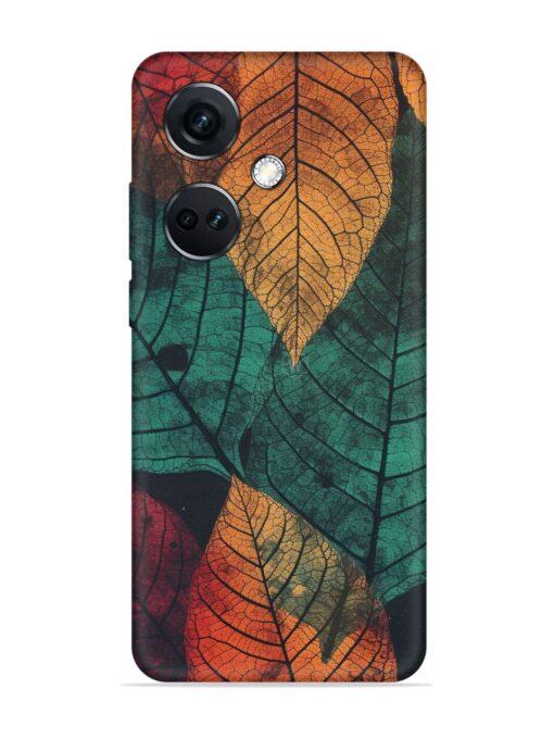 Leaves Artwork Embossed Soft Silicone Case for Oneplus Nord Ce 3 (5G) Zapvi