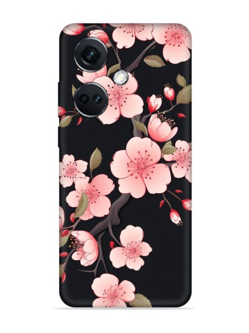 Cherry Blossom Embossed Soft Silicone Case for Oneplus Nord Ce 3 (5G) Zapvi