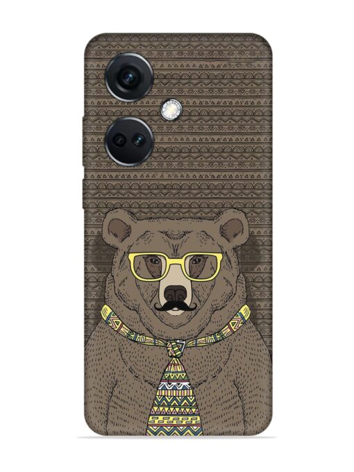 Grizzly Bear Embossed Soft Silicone Case for Oneplus Nord Ce 3 (5G) Zapvi